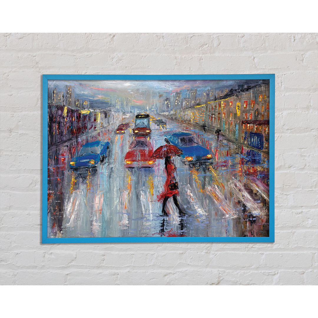 Walk In The Rain - Einzelne Bilderrahmen Kunstdrucke