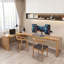 Bureau en bois massif en L Burlywood-1714551663-1714551667