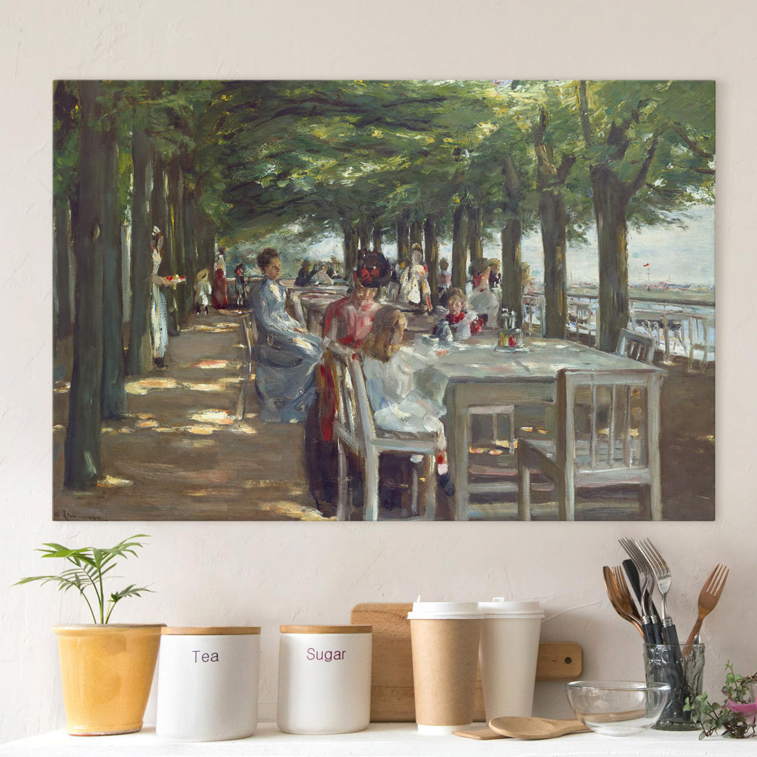 Leinwandbild Terrasse Des Restaurant Jacob von Max Liebermann