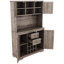 Buffet avec 2 tiroirs, rangement pour le vin et le verre, pour la cuisine, les armoires à tablettes en chêne, la salle à manger,