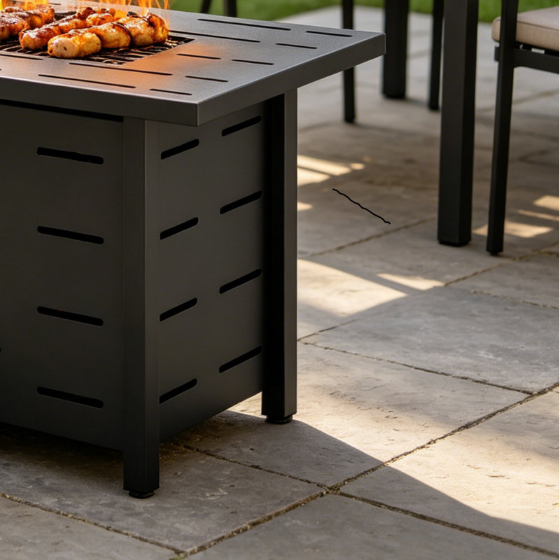 Table de foyer d'extérieur au propane de 43 pouces certifiée CSA, foyer d'extérieur au gaz 50 000 BTU avec couvercle et couvercle imperméable pour jardin et patio