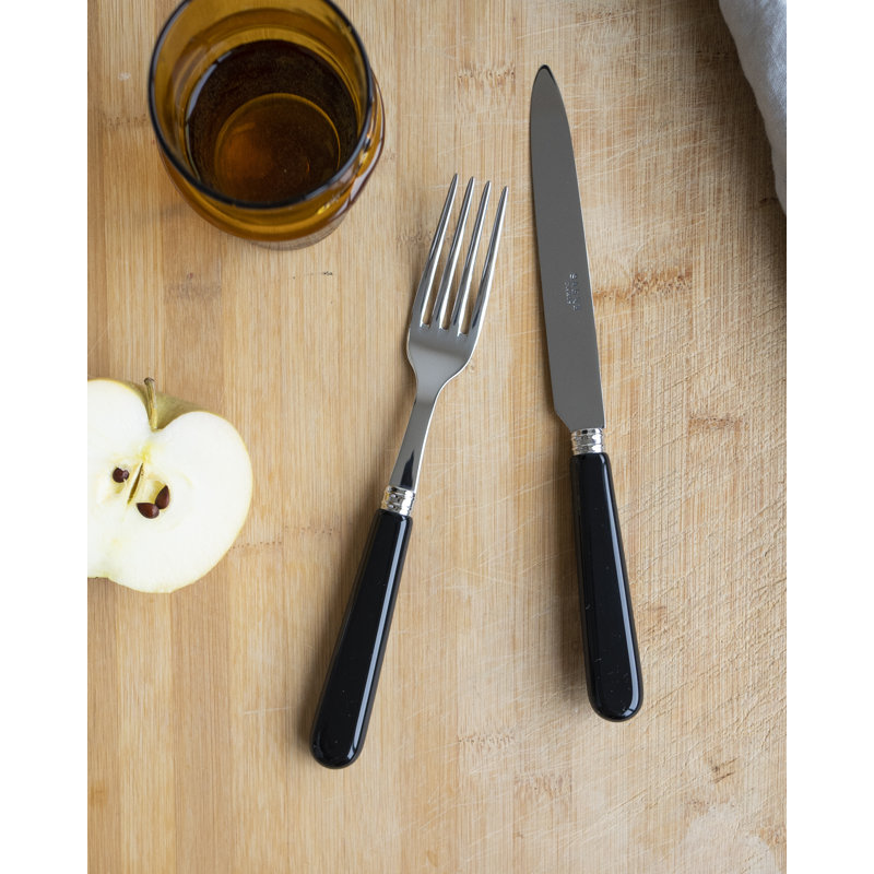Sabre Paris - 24 Pieces Cutlery Set Pop Unis, Black