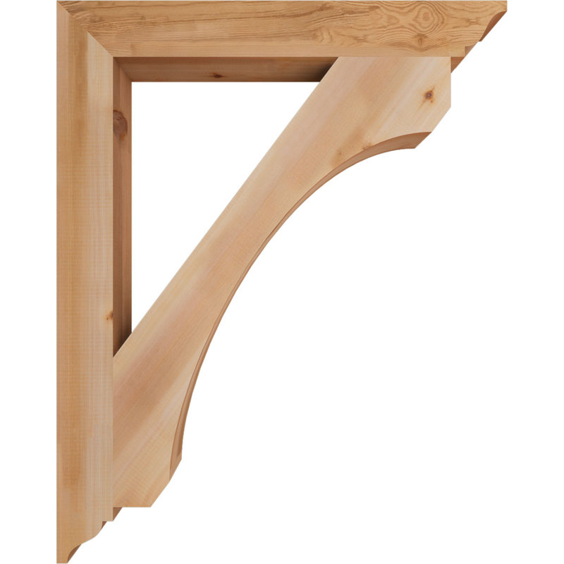 Support en bois rustique traditionnel BKTLEC01, Cèdre rouge de l'Ouest (lisse), H 40 po x l 3,5 po x P 32 po