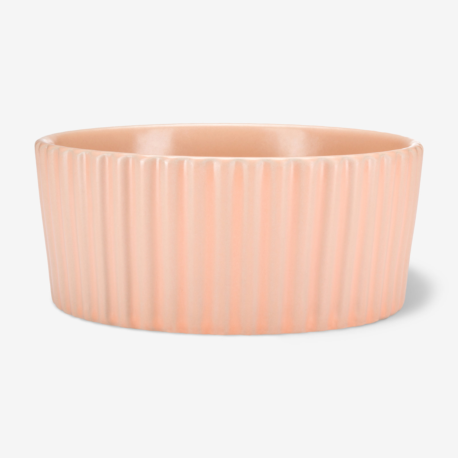 Ripple Ceramic Dog Bowl, Medium, Rose