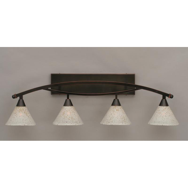 Eisenhauer 4-Light Dimmable Bath Bar, Bronze, Gold