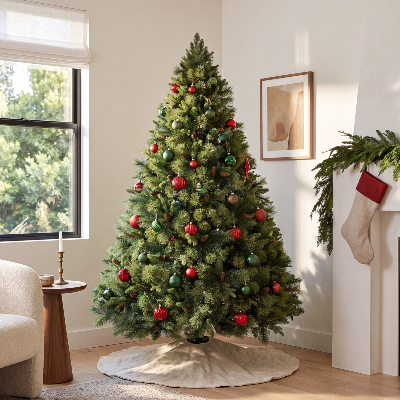 Pre-Lit Spruce Christmas Tree, 4.5' H