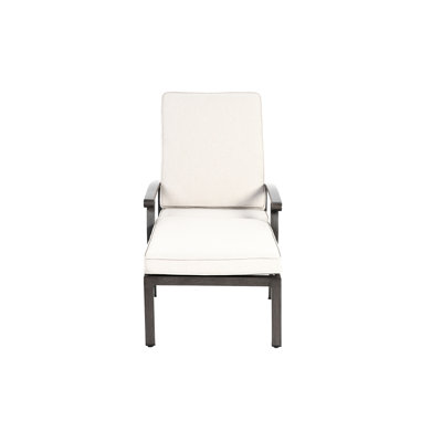 Chaise longue ajustable en fonte d'aluminium avec tissage croisé et roulettes en beige, matériau, profondeur du colis: 41,73 po, largeur: 24,41 po, hauteur: 12,99 po, poids: 40,79 lb, roues