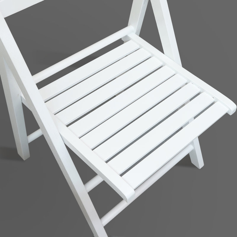Ensemble de chaises pliantes Donnis, Blanc