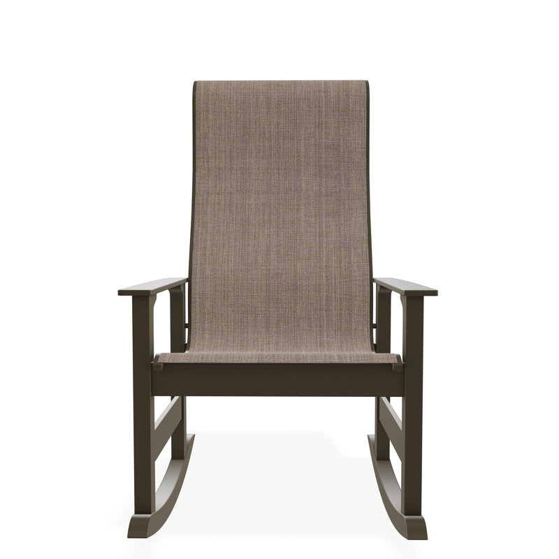 Fauteuil à bascule Leeward, Fenouil Augustine Sunbrella®, Bois de plage