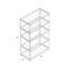 Étagère robuste en acier à 5 tablettes H 78"-876231094