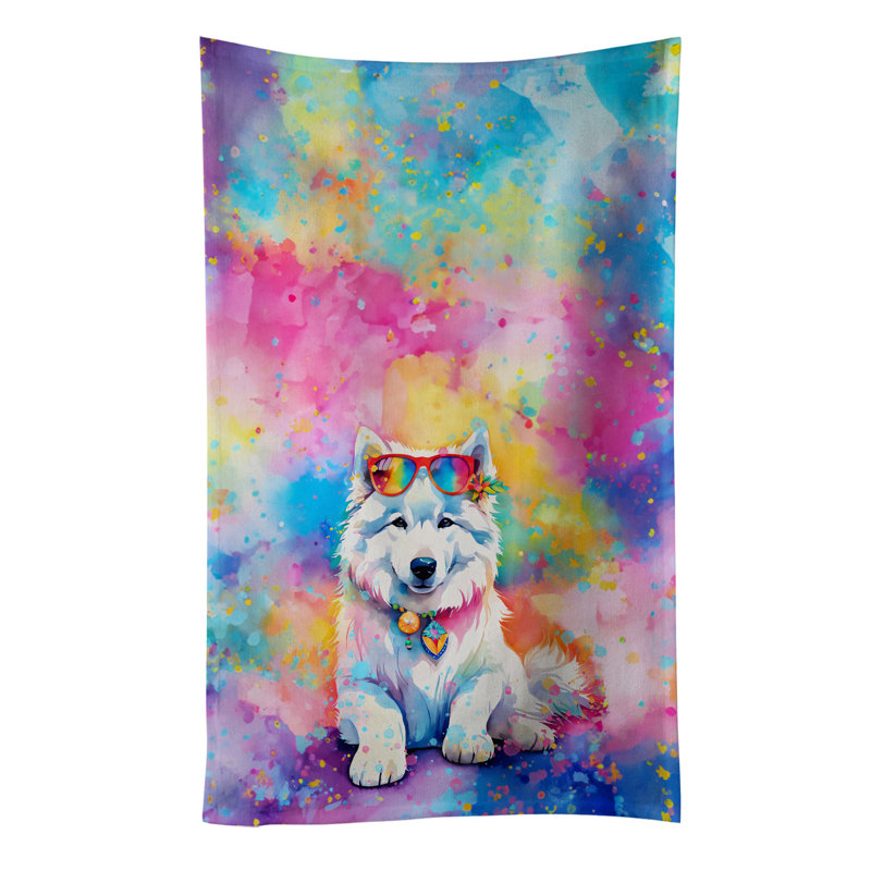 Samoyed Hippie Dawg Kitchen Towel