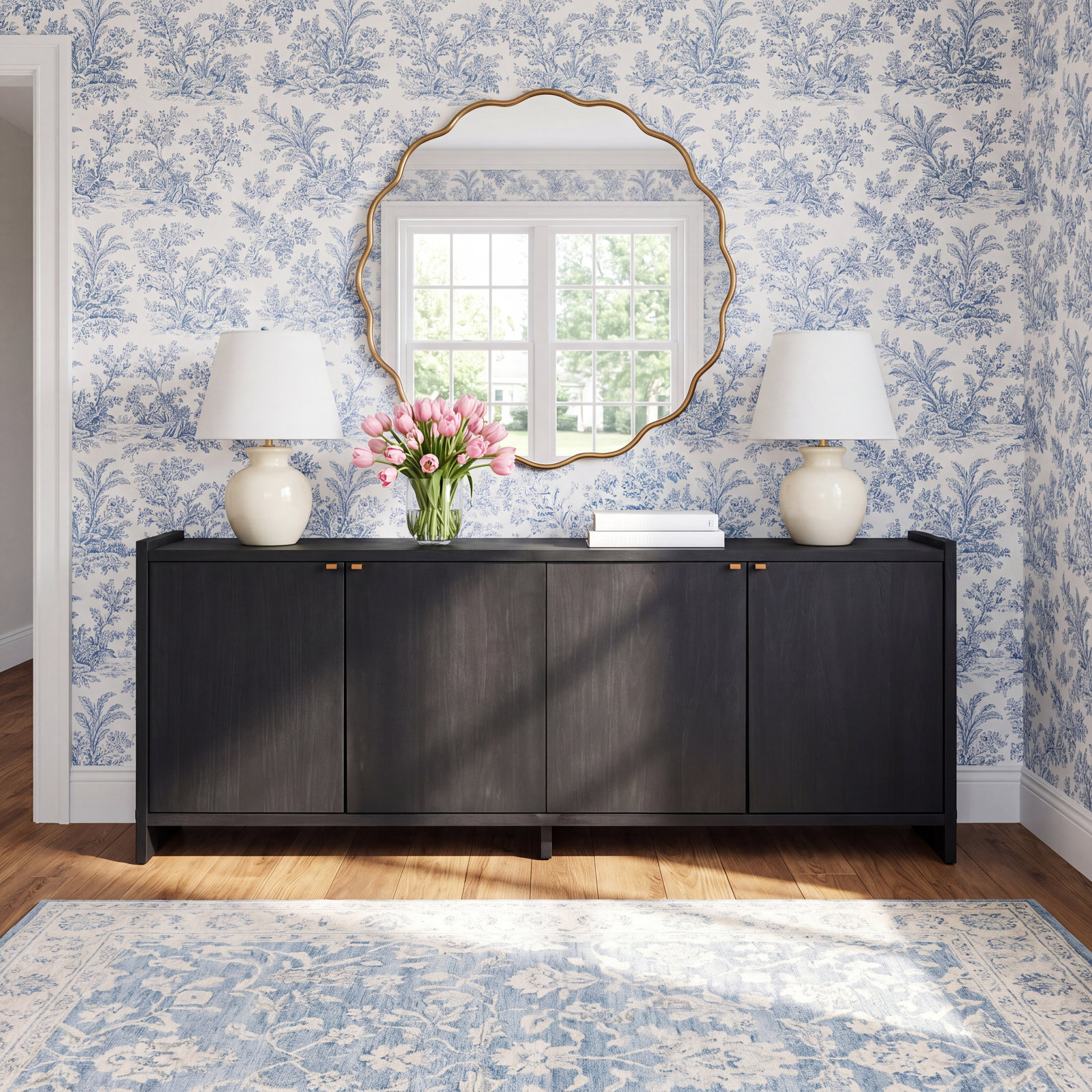 Loats 78'' Sideboard, Black Wash Poplar