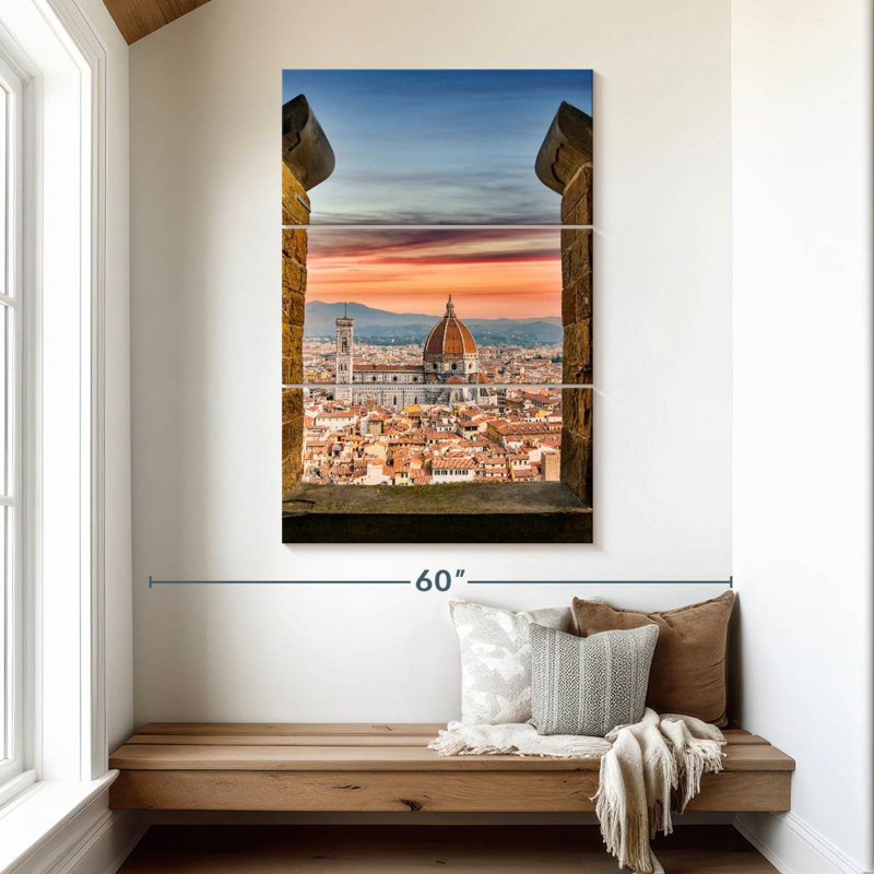 Masam Florence vue du sommet, Italie, H 50 po x l 32 po