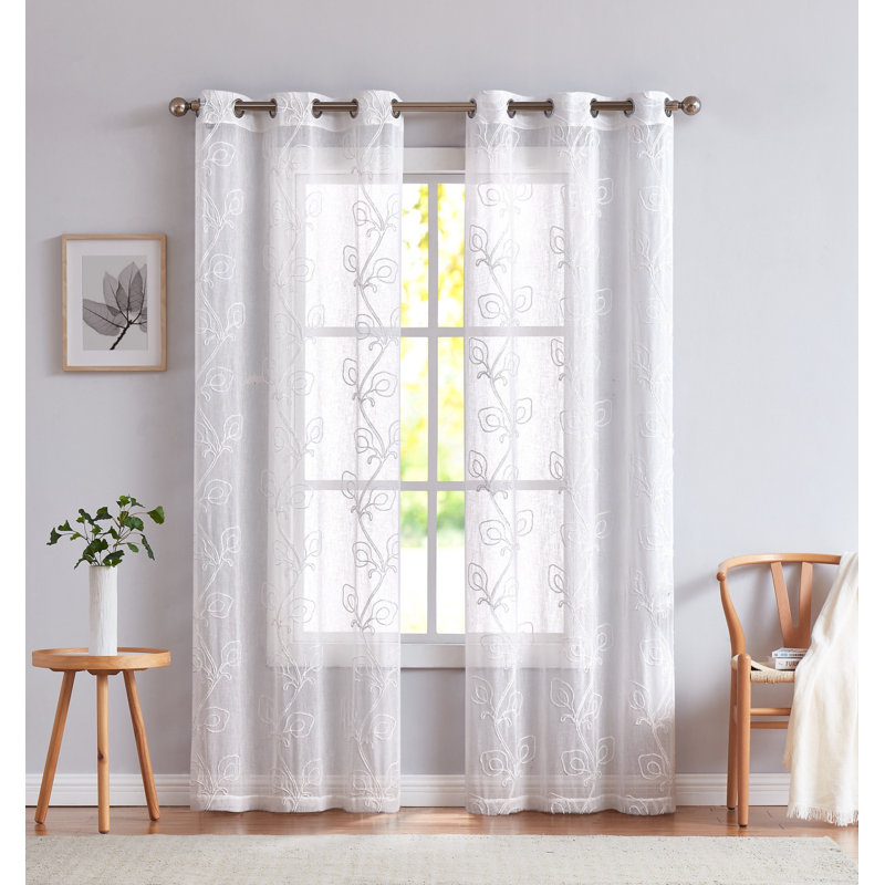 Boho Embroidered Window, Blush, 76" W x 96" L