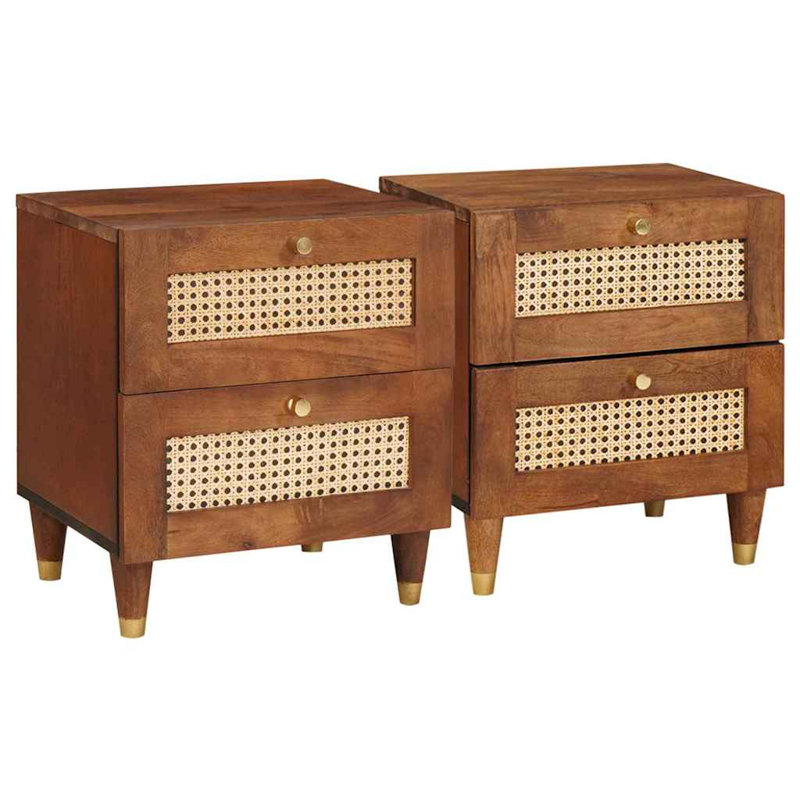 40cm W Solid Wood Bedside Table