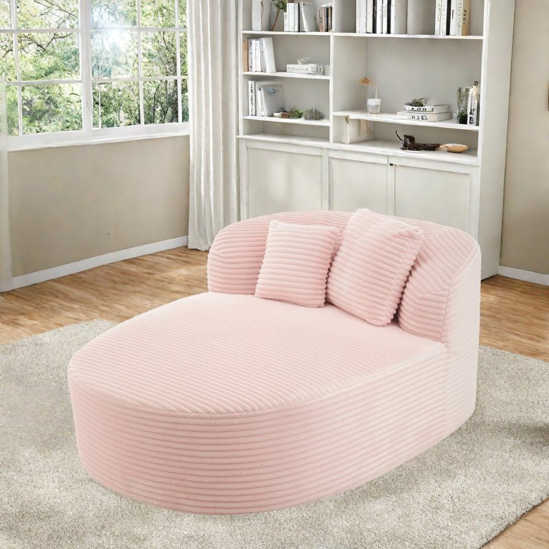 Chaise moderne avec 2 coussins de soutien, Rose