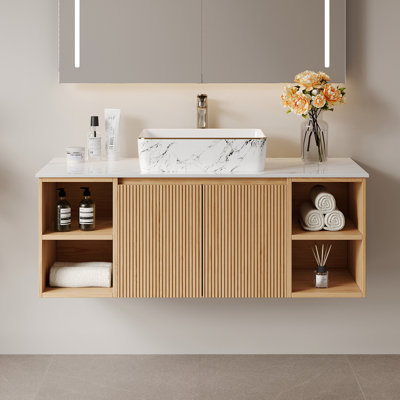 Meuble-lavabo simple 48 po avec lavabo en céramique
