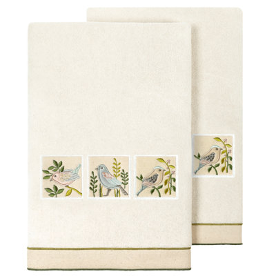 Ensemble de 2 serviettes de bain en coton turc