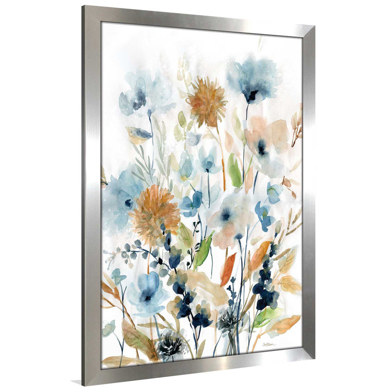 « holland spring mix ii », reproduction de peinture à l’aquarelle encadrée, H 39,5 po x l 27,5 po x P 0,75 po