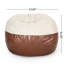 Pouf 5 pieds beige et brun café. Mobilier de salon élégant. Housse à fermeture à glissière amovible. Intérieur rembourré de mousse haute et deux couleurs - et café. Large. Design contemporain. Durable-130844408