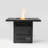 23.5" H x 33" W Large Square Outdoor Propane Fire Pit Table with Hideaway Gas Tank Seat and Lid 50000BTU