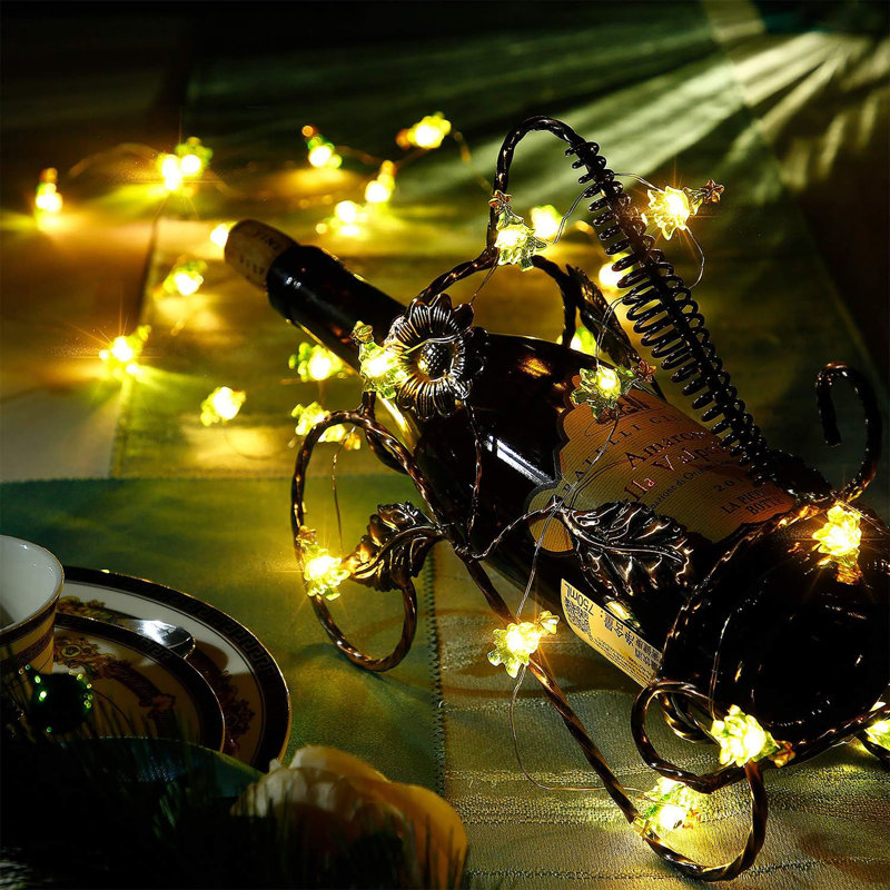 10Ft 30 Christmas Tree LED String Lights Battery Powered With 8 Flicker Modes, Remote And Timer For Christmas, Winter, Wedding