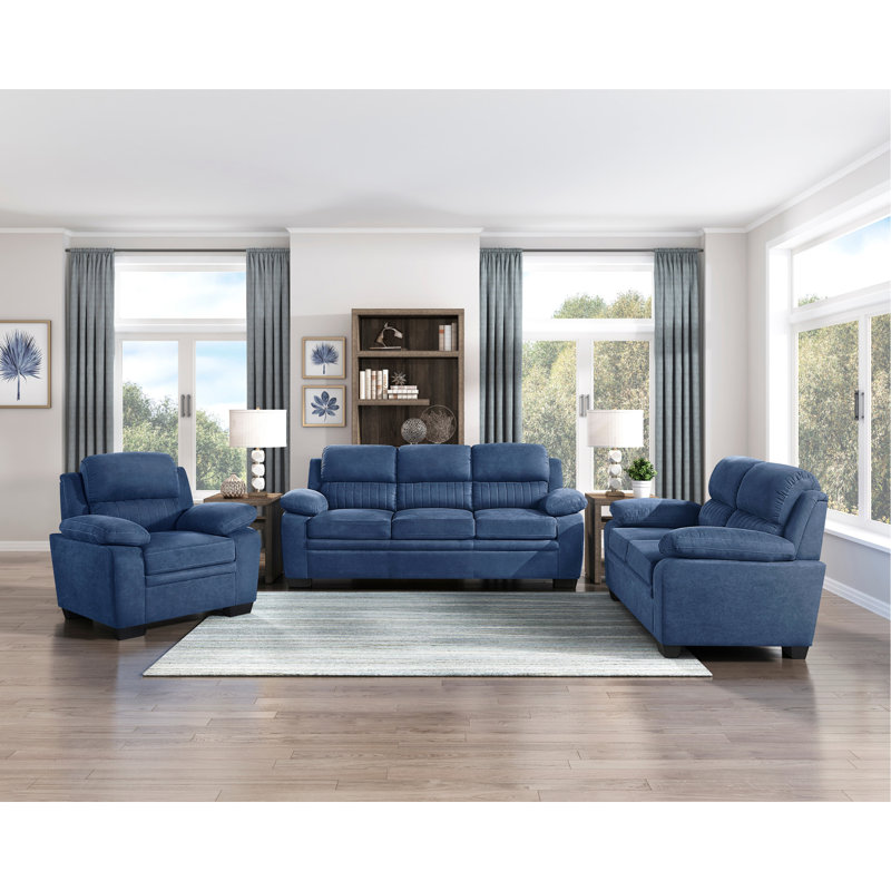 Ensemble de canapé 3 pièces Modern Living, Bleu