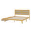 Structure de lit en caoutchouc et bois avec deux tiroirs de rangement-892477761-892477760