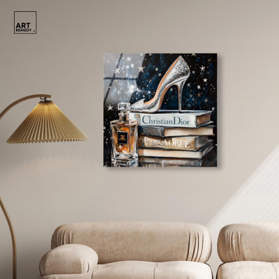 Sparkling Stars Heel Acrylic Fashion Art Prints by Art Remedy, Ready to Hang