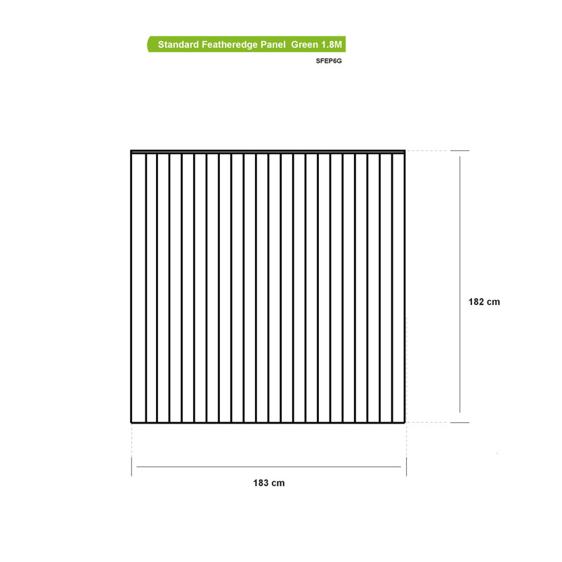 Grange 1817 mm H x 1828 mm W Standard Featheredge Vertical Panel