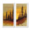 «Winter Sunset In Alaska Forest», reproduction d'art sur toile, décor de paysage noir 2 pièces
