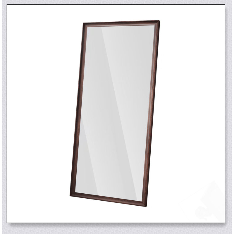 Miroir de plancher 70 po x 32 po avec structure en bois artificiel, conception élégante et durabilité pour les espaces modernes