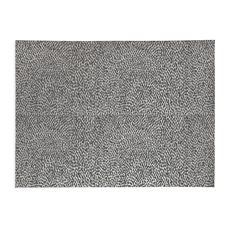 Twinkle Splat Lightweight Non-Slip Kitchen Mat, Rectangle 4' x 6', Ivory/Charcoal