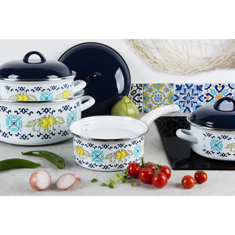 Amalfi 4 - Piece Enamelware Cookware Set