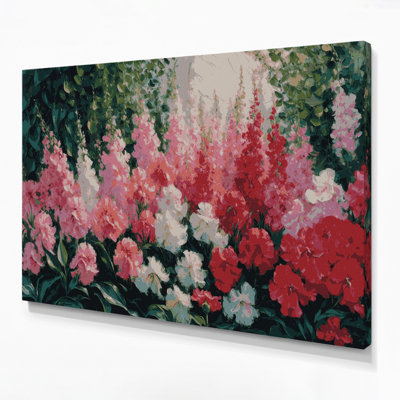 Botanical Impatiens Blue Canvas Wall Art