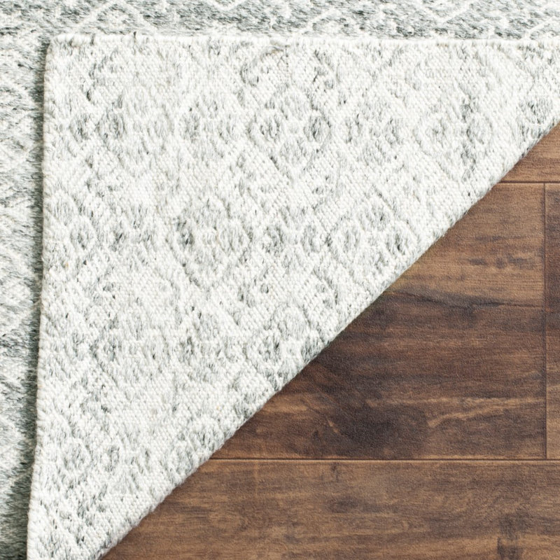 Sanders Hand Woven Wool Geometric Rug, Rectangle 4' x 6'