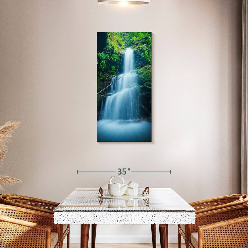 Chute asiatique, reproduction sur toile, H 42 po x l 21 po