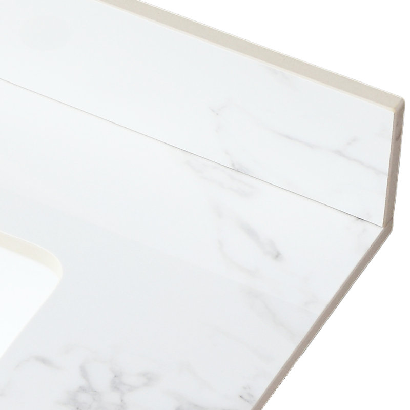 Sintered Stone Bathroom Vanity Top 31"x22" - White Ceramic Undermount Sink, Easy To Maintain Beauty Sink White, With Modern Appeal