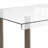 Iverly Chrome Glass Top Dining Table