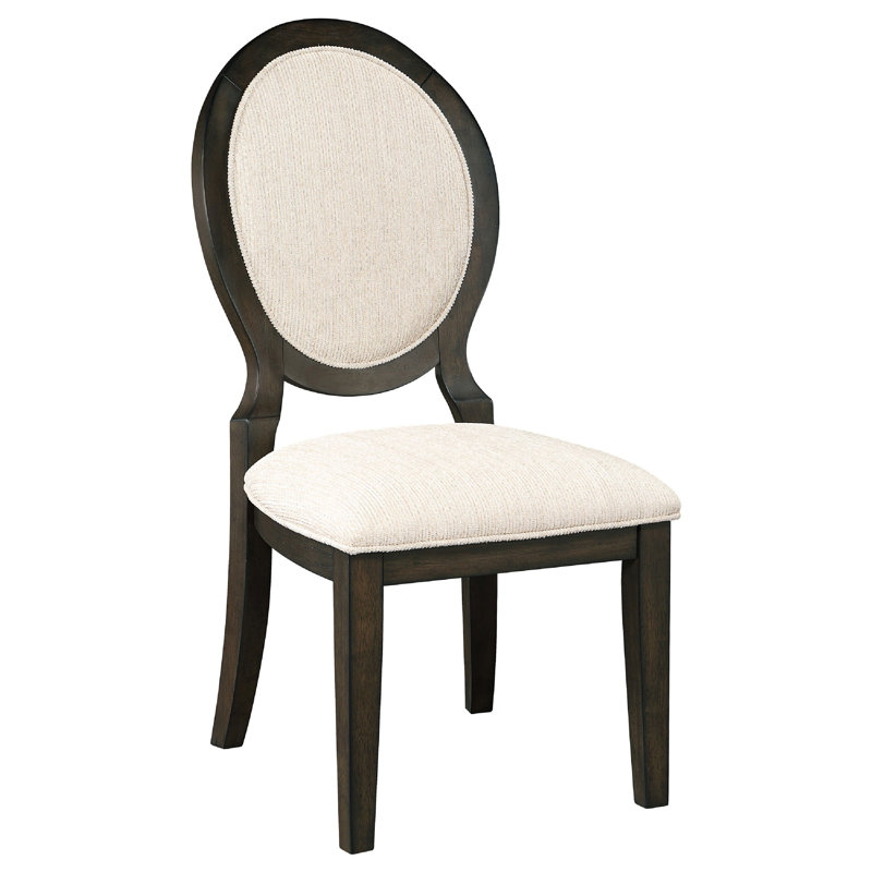 Ensemble de table de salle à manger 5 pièces Tipa, plateau rond en bois brun foncé, base de rangement