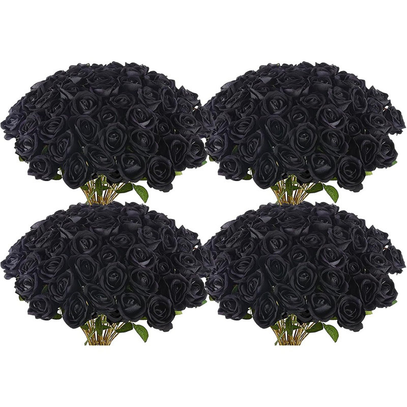 100 pièces de roses artificielles en soie artificielle