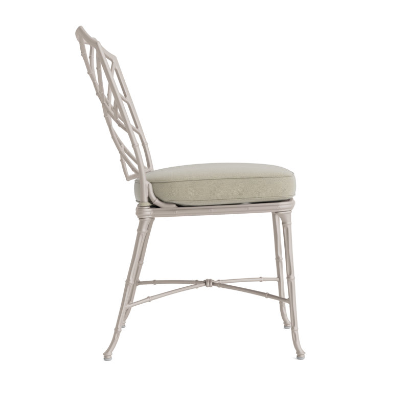 Calcutta Outdoor Dining Side Chair, Fusion Charcoal, Dove Smooth, Brown