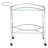 2-Tier Rectangular Glass Shelf Metal Bar Cart