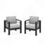 Ensemble de meubles de patio en métal 5 pièces toutes saisons, canapé de conversation 7 places avec coussins épais et structure et table basse-381575251