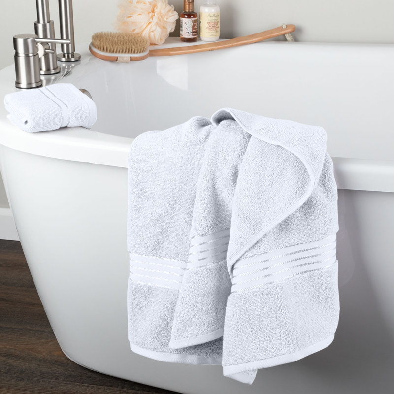 Ensemble de serviettes de bain en coton Jordan-Dale - Accessoires de salle de bain avec serviettes lavables à la machine