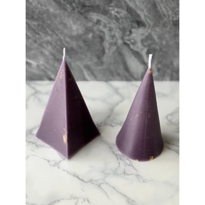 Elegant Purple Candle Set (2 Pieces), 2.4 x 4.7 x 2.4 inches | 100% Soya Wax, Clean Burning | Perfect for Home Decor, Aromatherapy & Relaxation, Stylish and Eco-Friendly Design