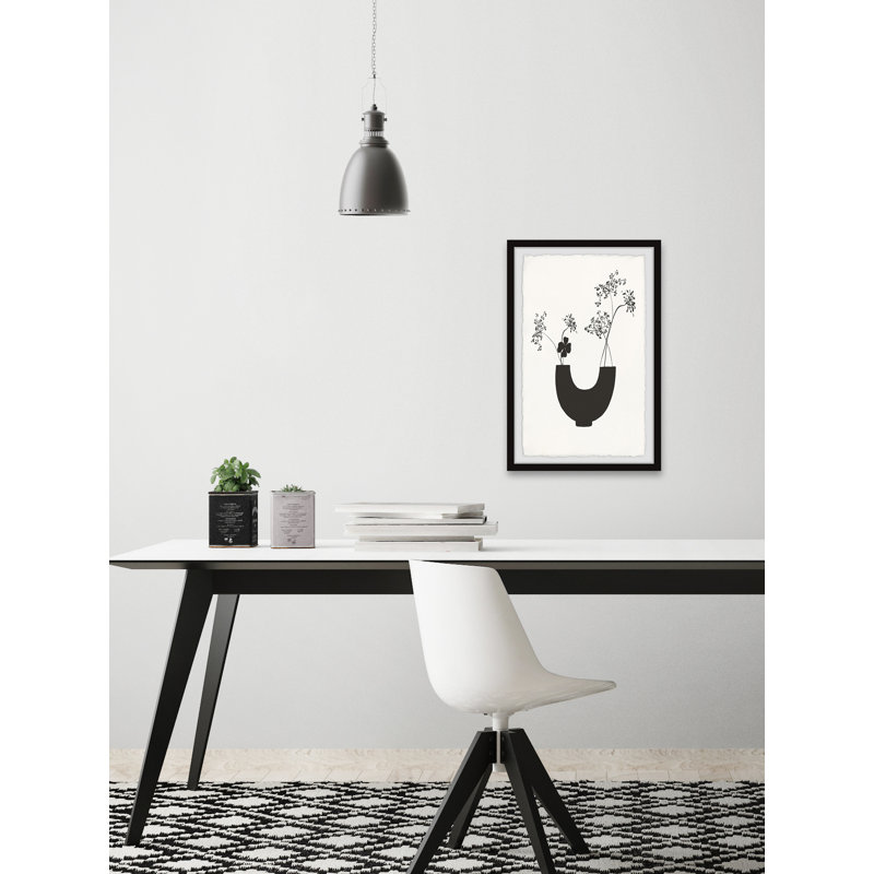 U Shaped Plant Pot - Single Picture Frame Print, 45cm H x 38cm W