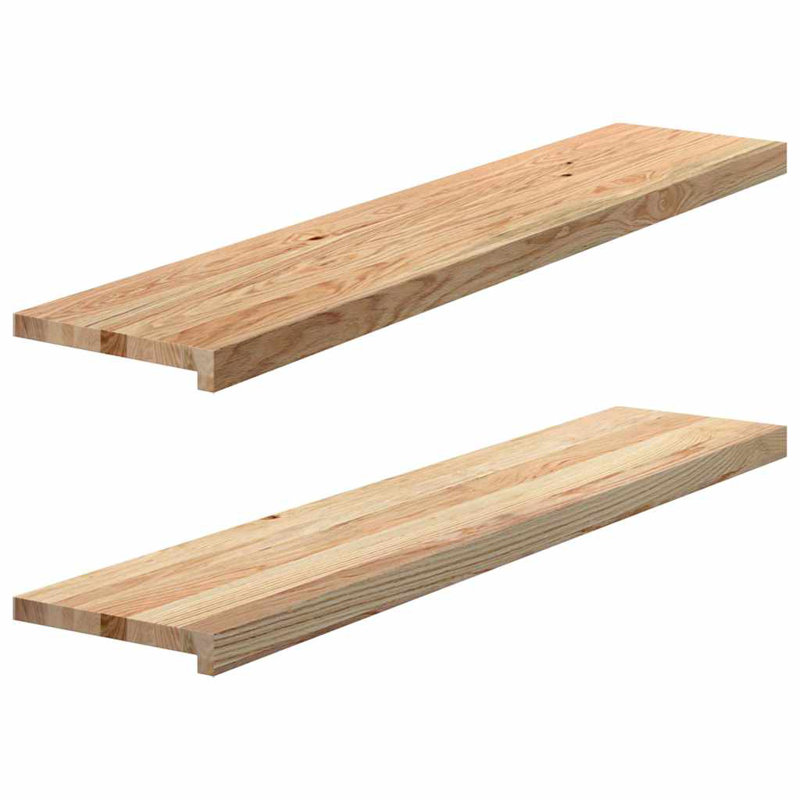  Appuis de fenêtre 2 pièces chêne non traité 47,2 x 11,8 x 0,8 po
