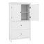 Armoire de rangement pour salle de bain, unité de rangement pour salle de bain, armoire autoportante avec 2 tiroirs et 2 portes, tablette réglable-88975413