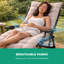ROYALFORD Sun Lounger Cushion 160x50cm | Thin Padded Recliner Chair Cushion | Full Length Garden Sunbed Replacement Pad with Tie Straps | Breathable Fabric Outdoor Patio Deck Chair Support-126691393